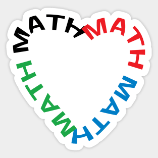 Math Text Heart Sticker